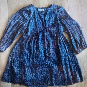 Girls blue floral dress size 9